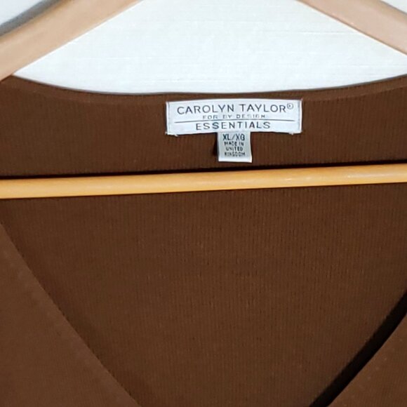 Carolyn Taylor 1990's Vintage Womens v-neck cardigan sweater Fits L- XL - Picture 4 of 7